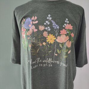 Love in Faith Forest Green T-shirt Size XL